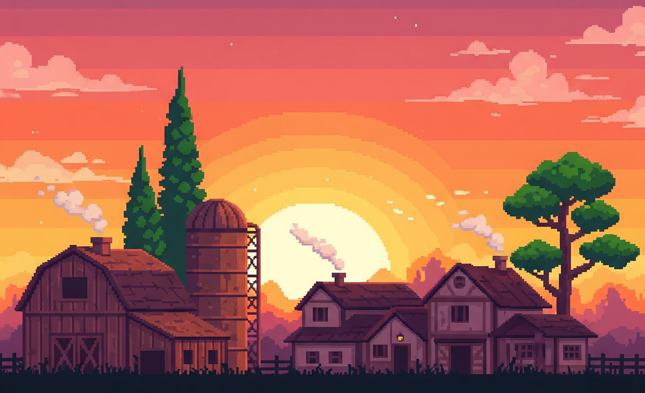 Pixel art farm