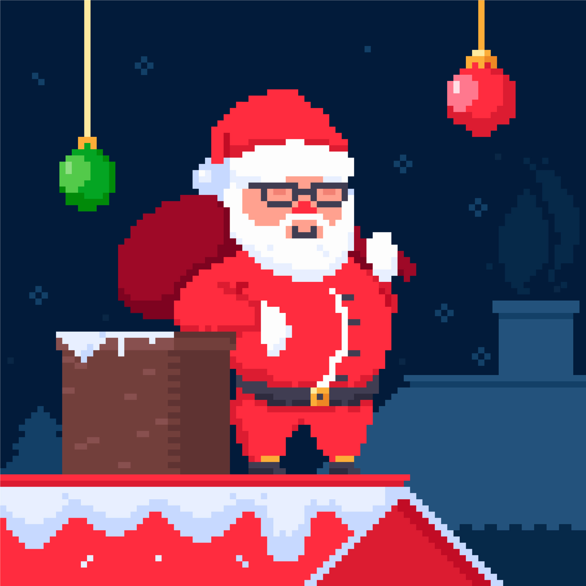 Pixel Santa