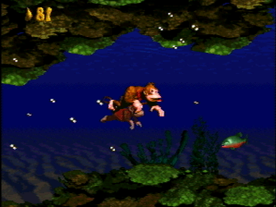 Donkey Kong underwater