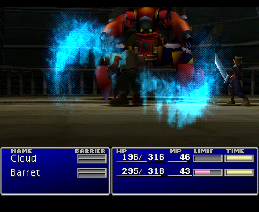 The boss charges up.